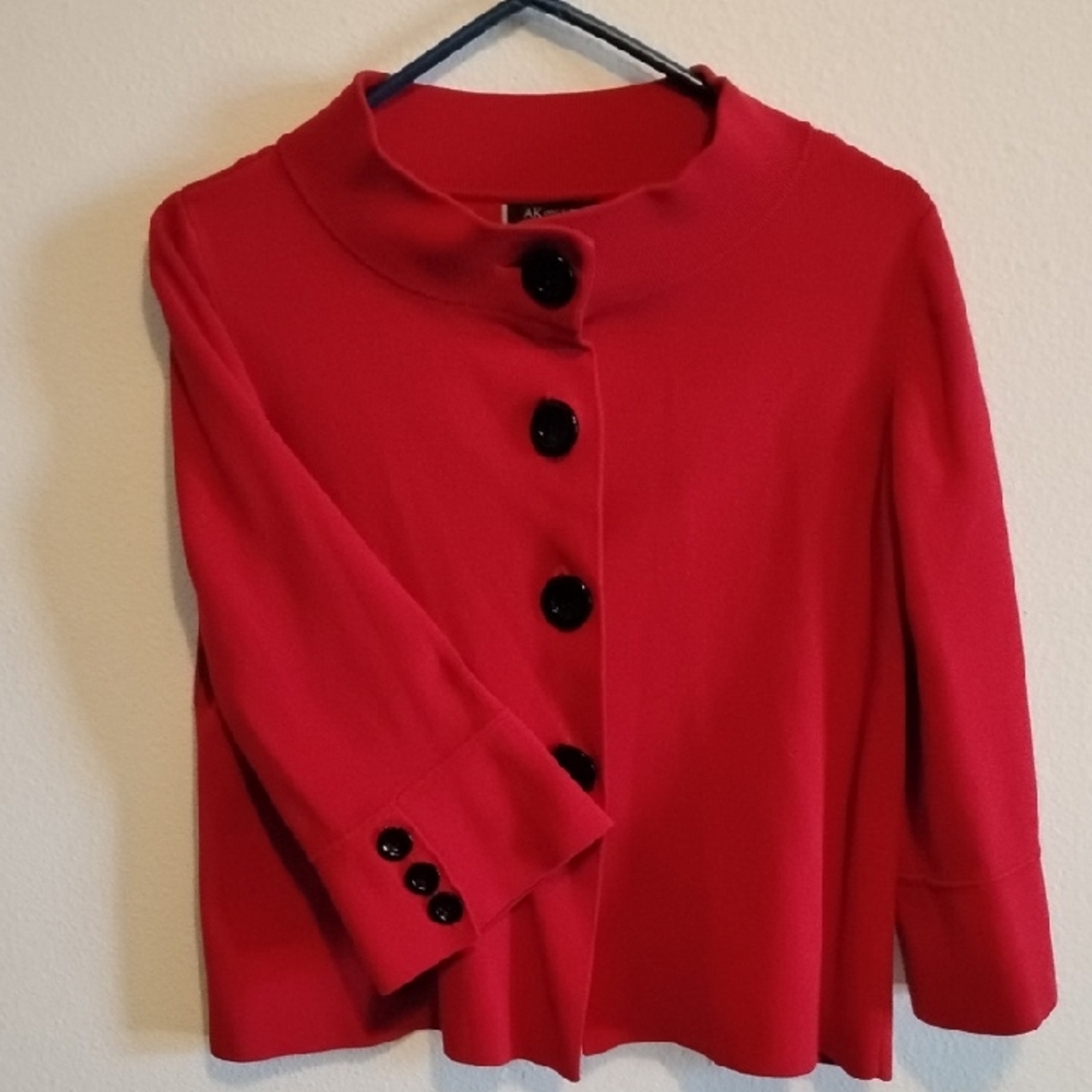 Red Button-Up Women's Jacket